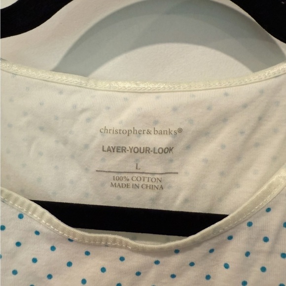 Christopher & Banks White Embellished Sleeveless Blouse - Picture 3 of 3